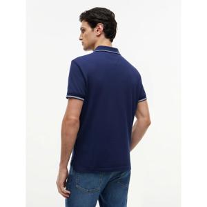 Tommy Hilfiger Stripe Under Collar Pique Polo Shirt